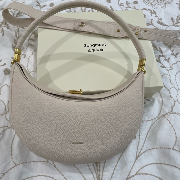 Songmont Handbags - Cream Crescent Moon Women's Bag